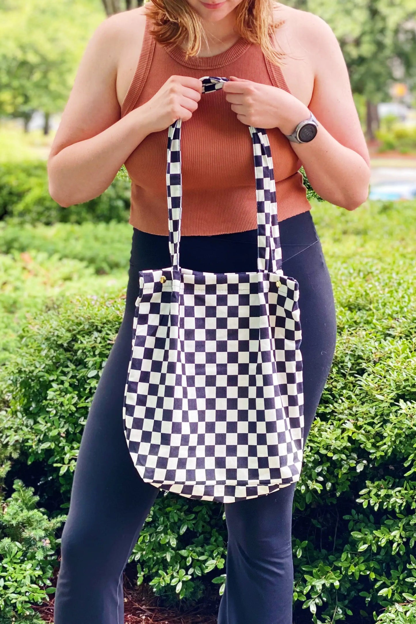 Perfect Chic Checkered Tote