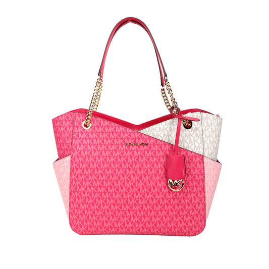 Michael Kors Electric Pink X Cross Chain Shoulder Tote