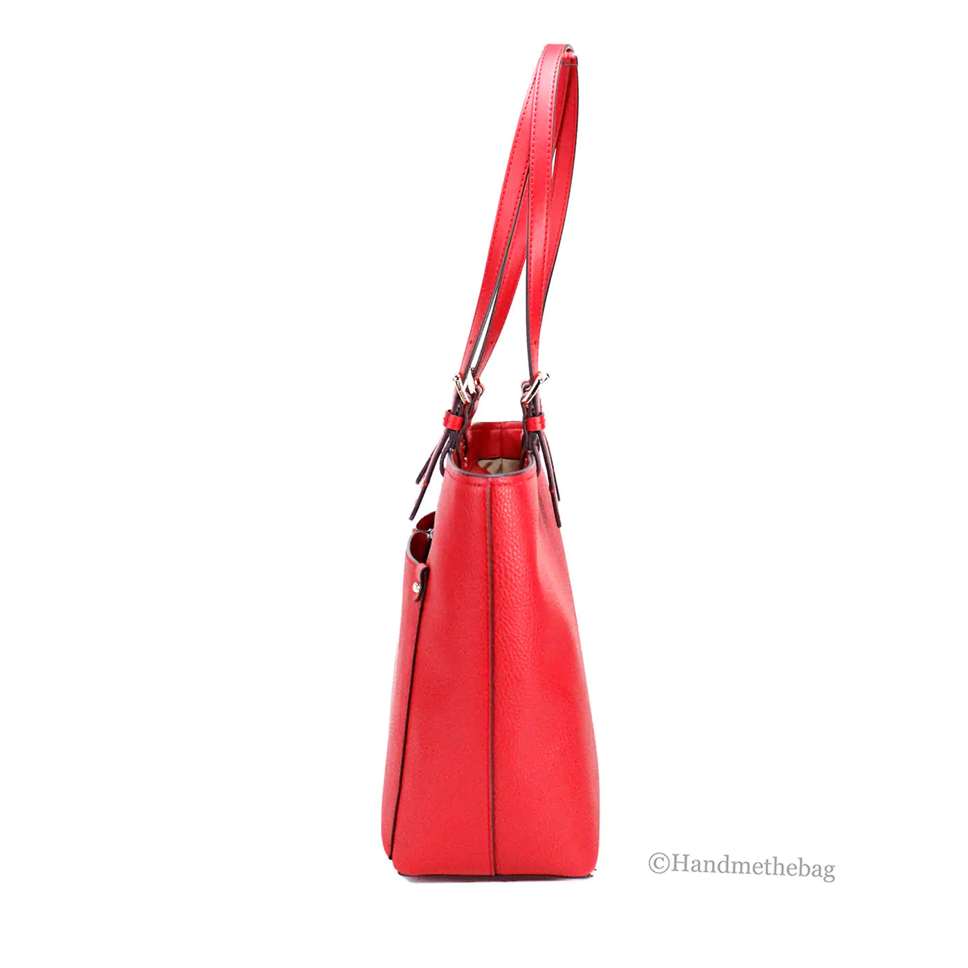 Michael Kors Jet Set Red Vegan Double Pocket Tote