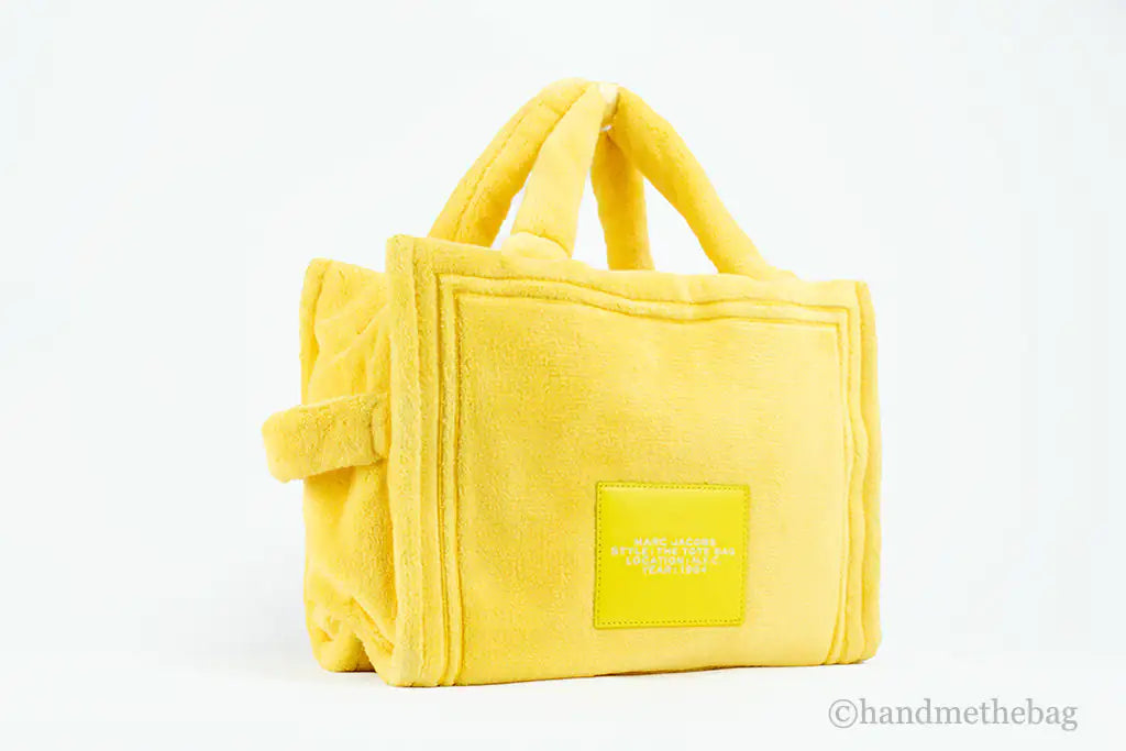 Marc Jacobs The Terry Tote Yellow Medium Soft Terry Fabric Crossbody Handbag