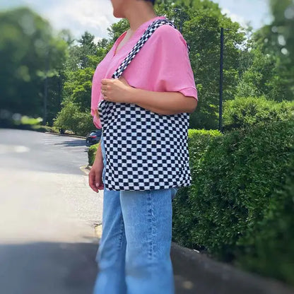 Checkered Tote Bag