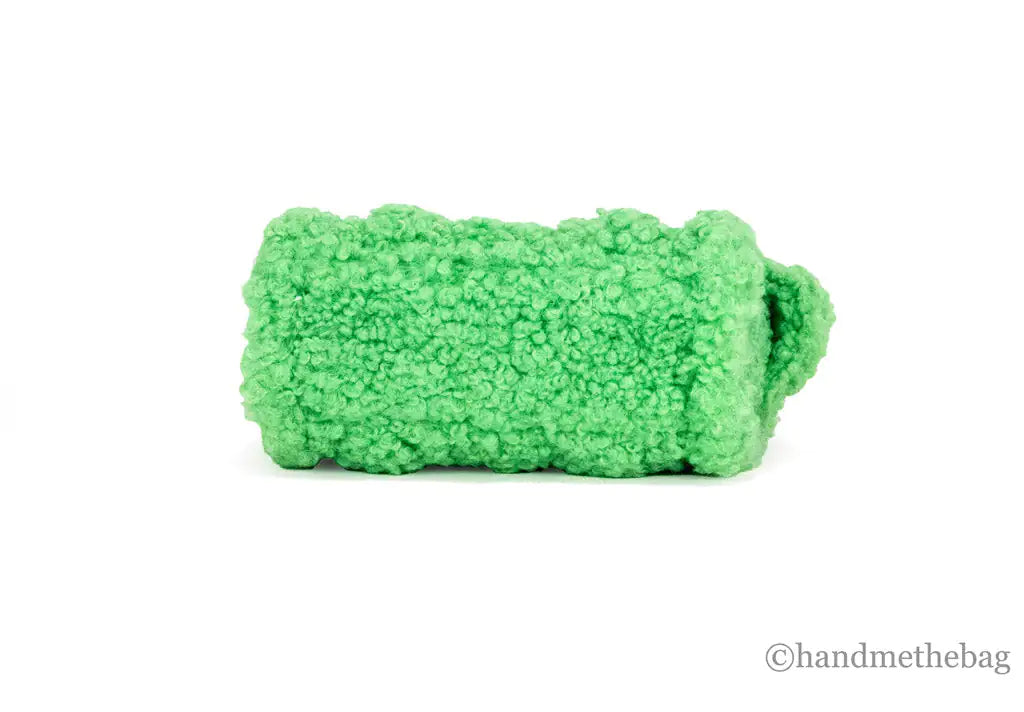 Marc Jacobs The Teddy Micro Fluffy Sherpa Green Tote