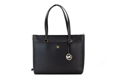 Michael Kors Maisie Large Black Pebbled Leather 3-in-1 Multifunctional Crossbody Clutch Tote Bag