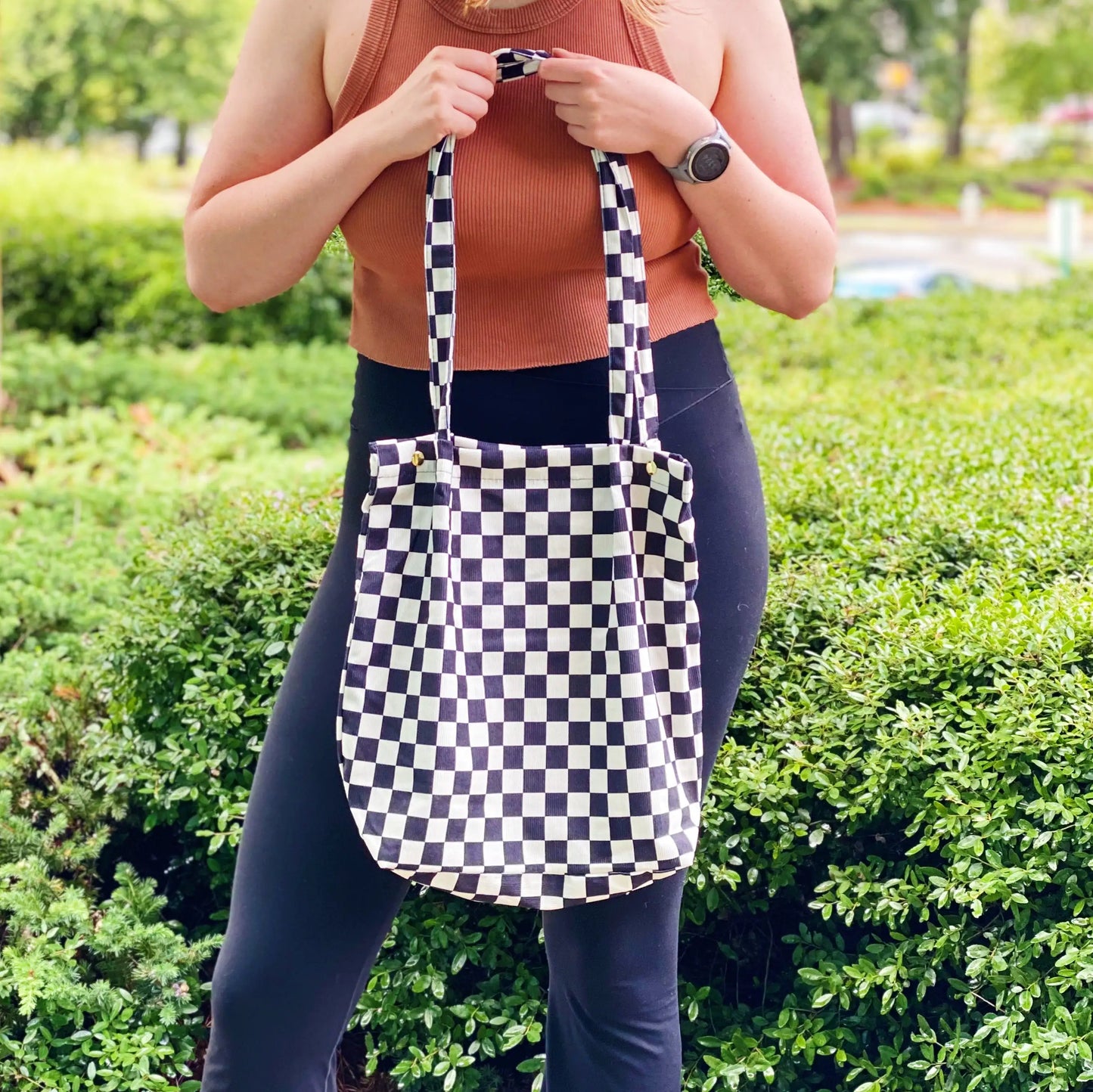 Perfect Chic Checkered Tote