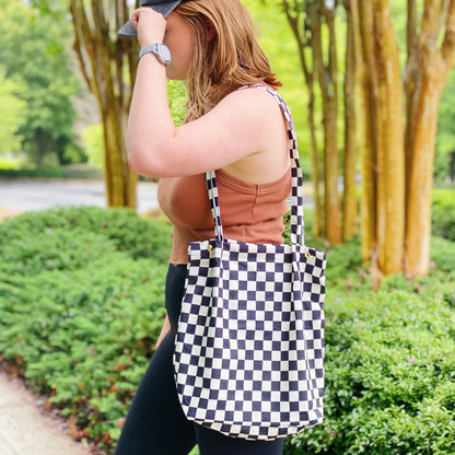 Perfect Chic Checkered Tote