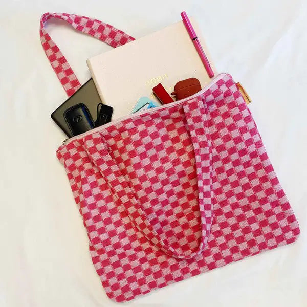 Checkered Tote Bag