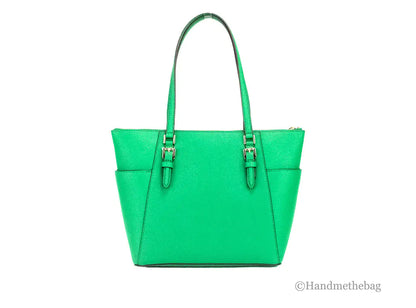 Michael Kors Charlotte Palmetto Green Large Top Zip Tote