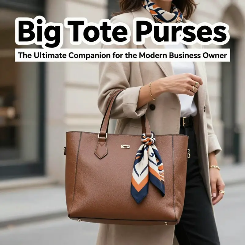 Big tote purses are portrayed in different environments showcasing their multifunctional design.