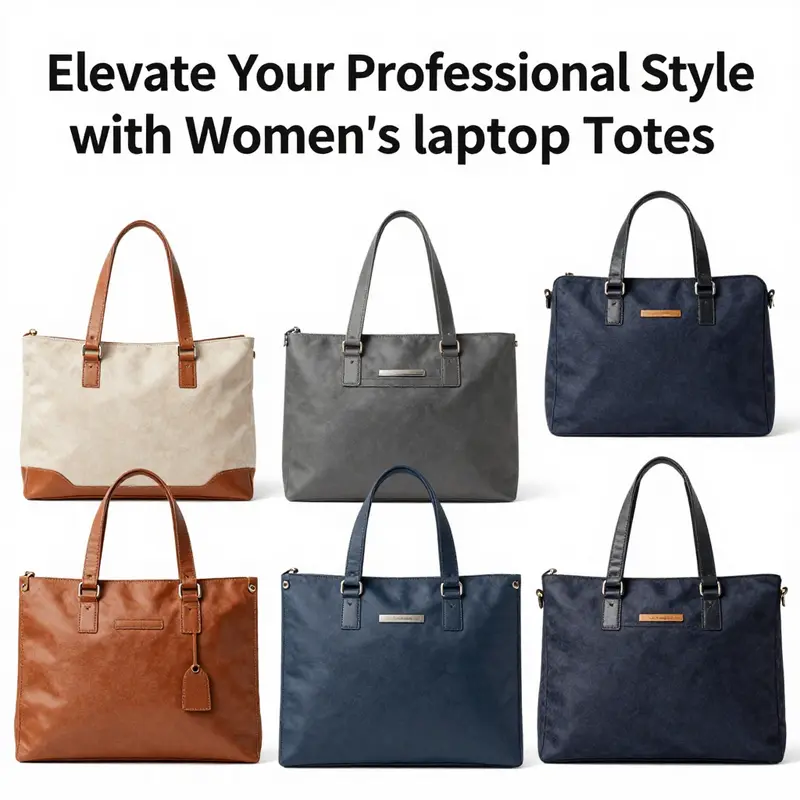 A closer look at the stylish design features of women’s laptop totes.