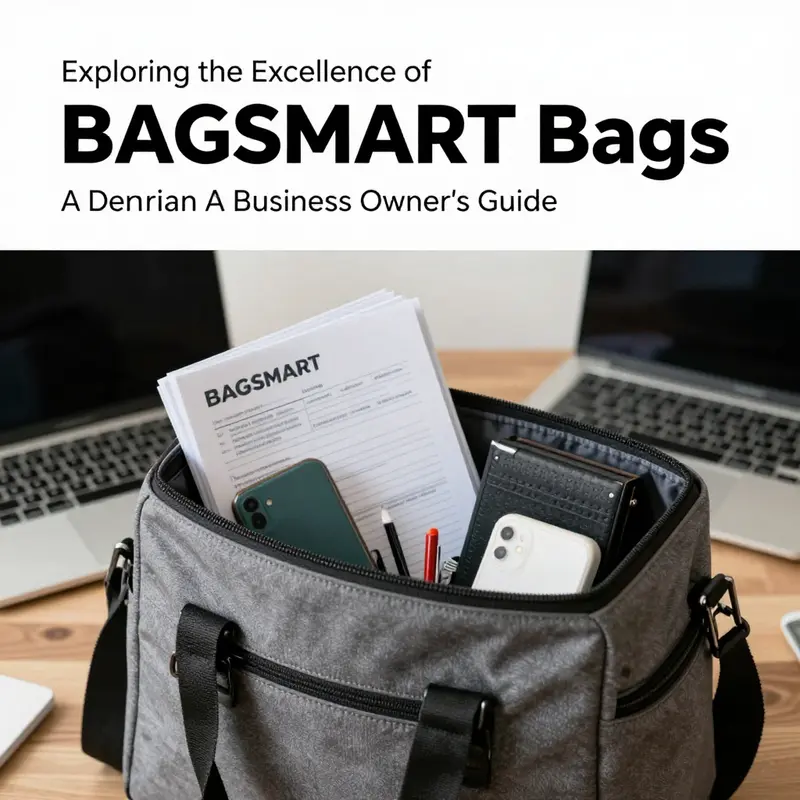A neatly arranged BAGSMART bag in a professional setting, showcasing practicality and organization for business needs.