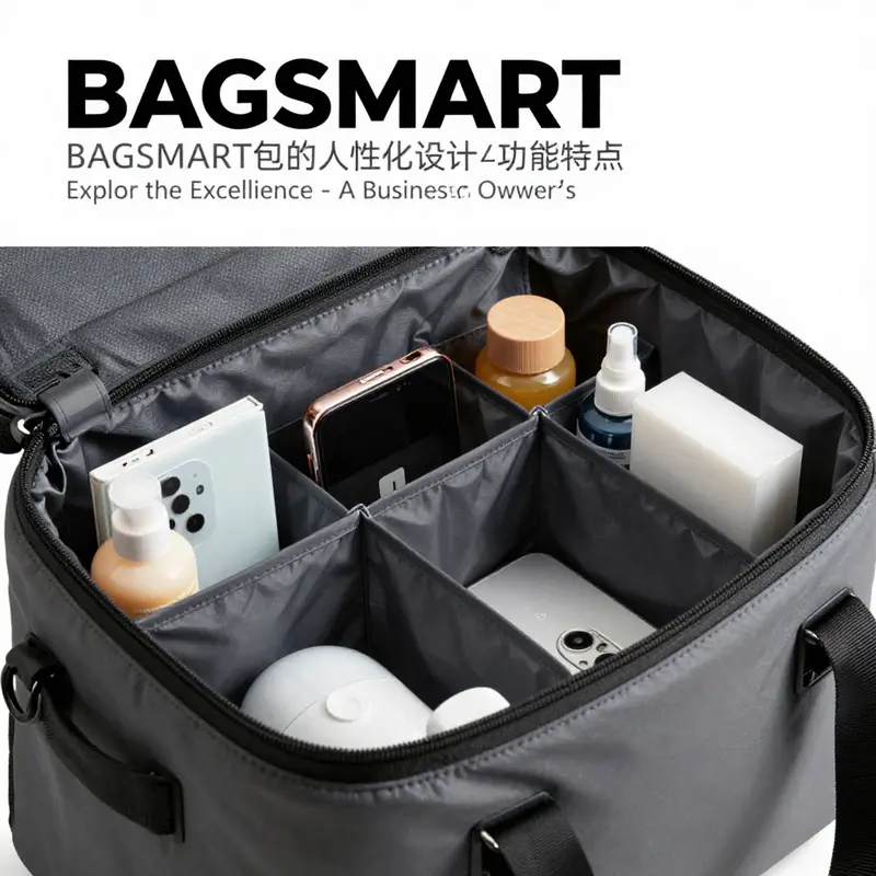 A detailed look at the quality materials used in BAGSMART bags, highlighting durability and design.