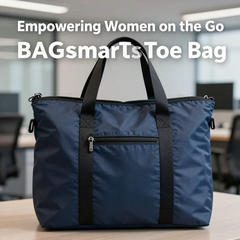 The BAGSMART Tote Bag features water-repellent fabric and a chic design suited for professional women.