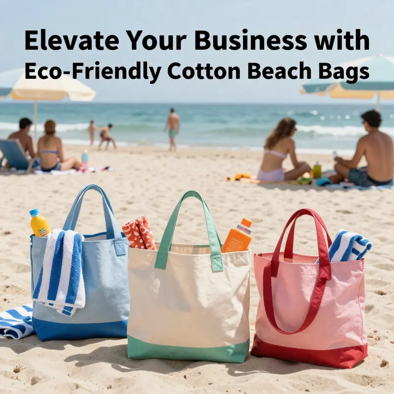 Colorful cotton beach bags enhance the eco-friendly lifestyle while carrying essentials.