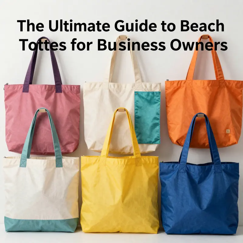 Various materials used in beach tote production, highlighting both durability and sustainability.