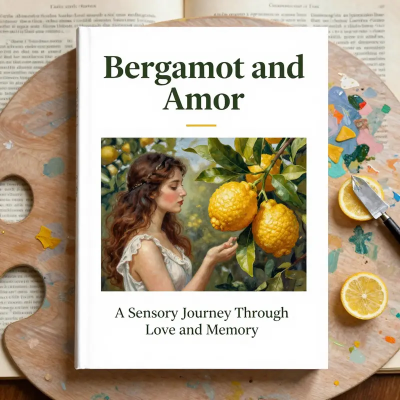 The essence of bergamot and amor captured through perfume and symbolism.