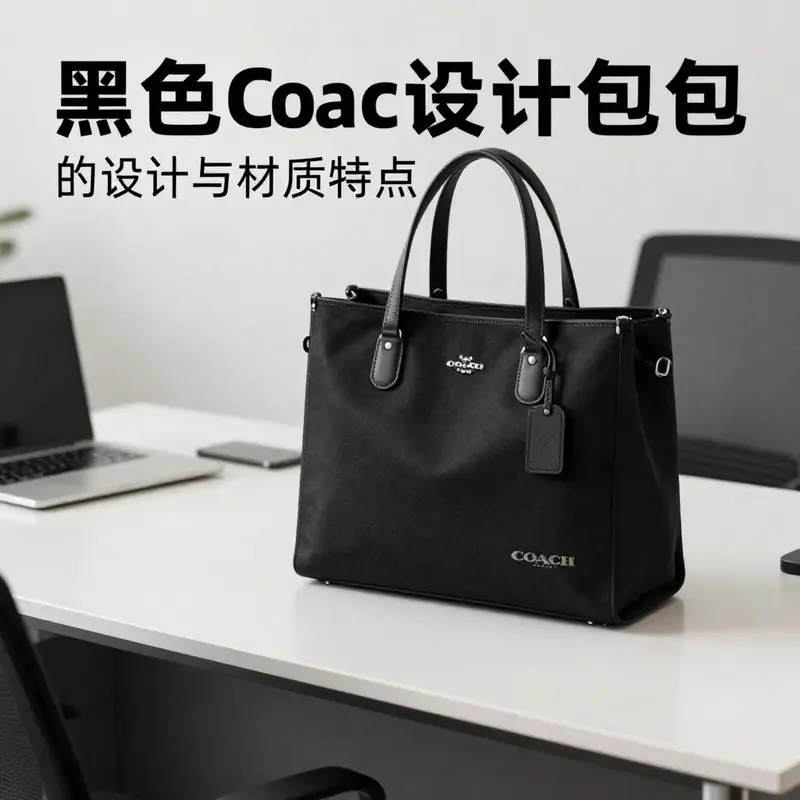 The black Coach tote epitomizes classic elegance with its outstanding design and quality materials.