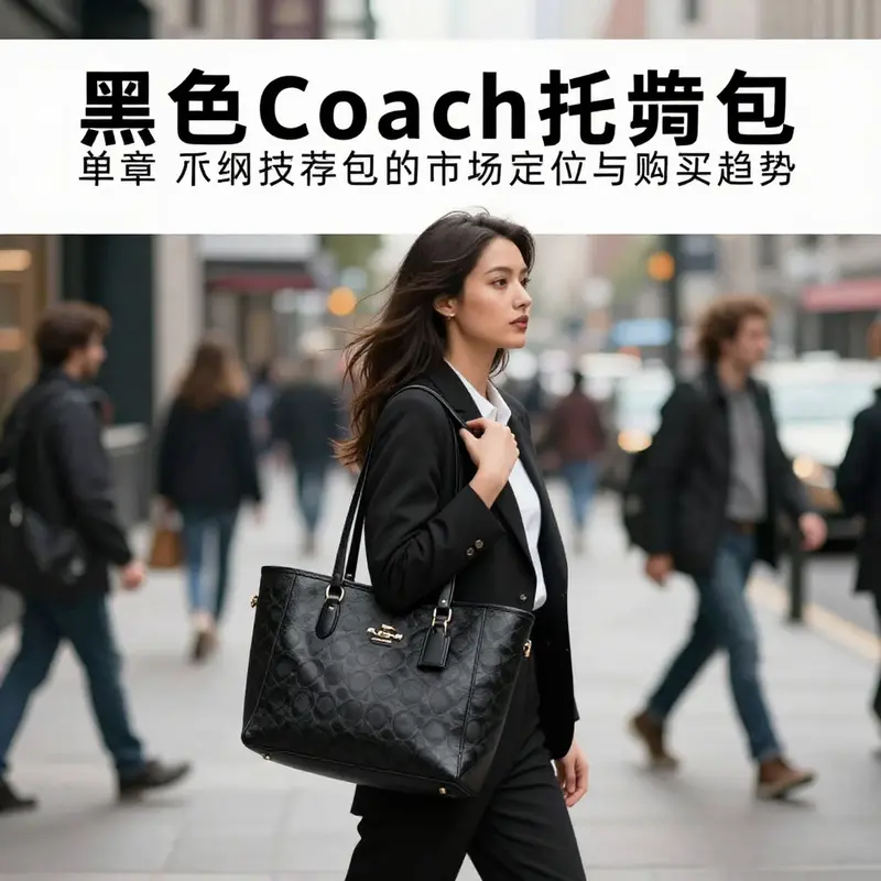 The black Coach tote epitomizes classic elegance with its outstanding design and quality materials.