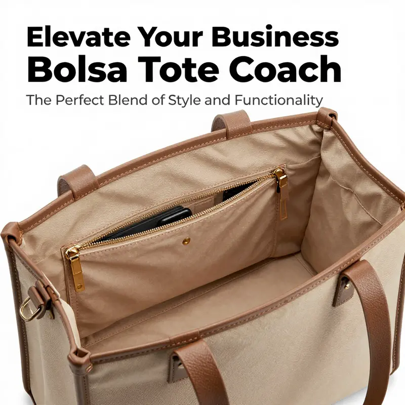 The Bolsa Tote Coach exemplifying classic design in a professional environment.