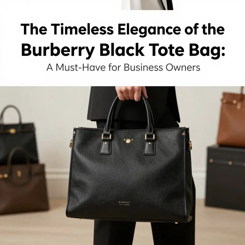 Close-up view of the Burberry Black Tote Bag highlighting its exceptional craftsmanship and stylish design.