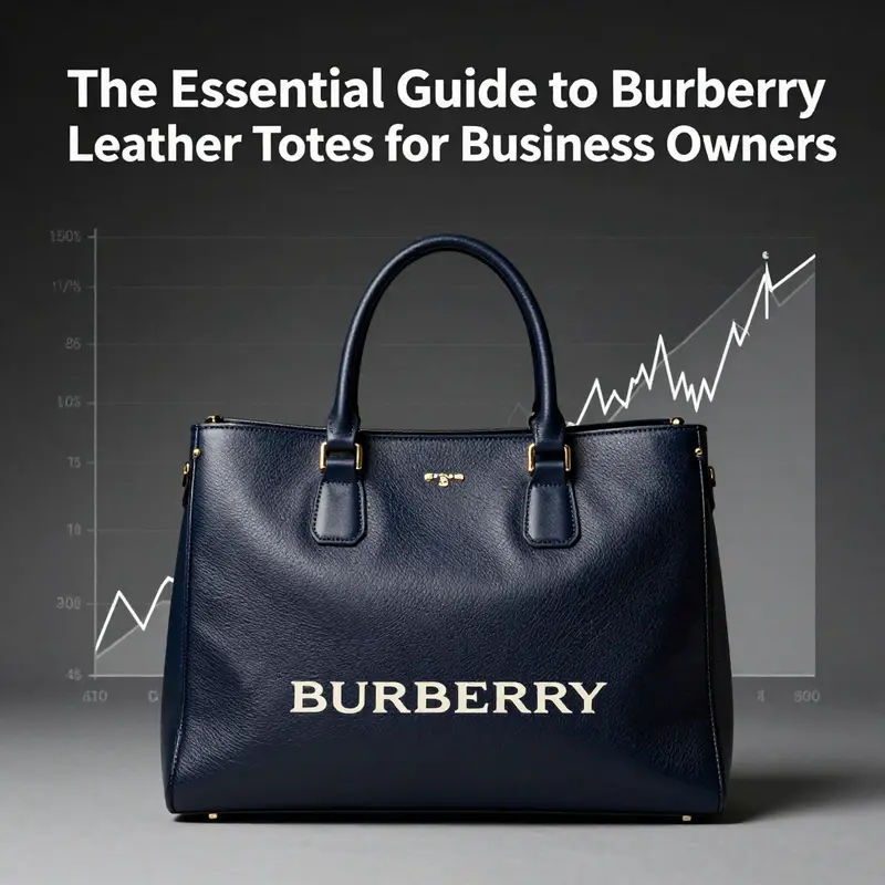 Highlighting the intricate craftsmanship of a Burberry leather tote.