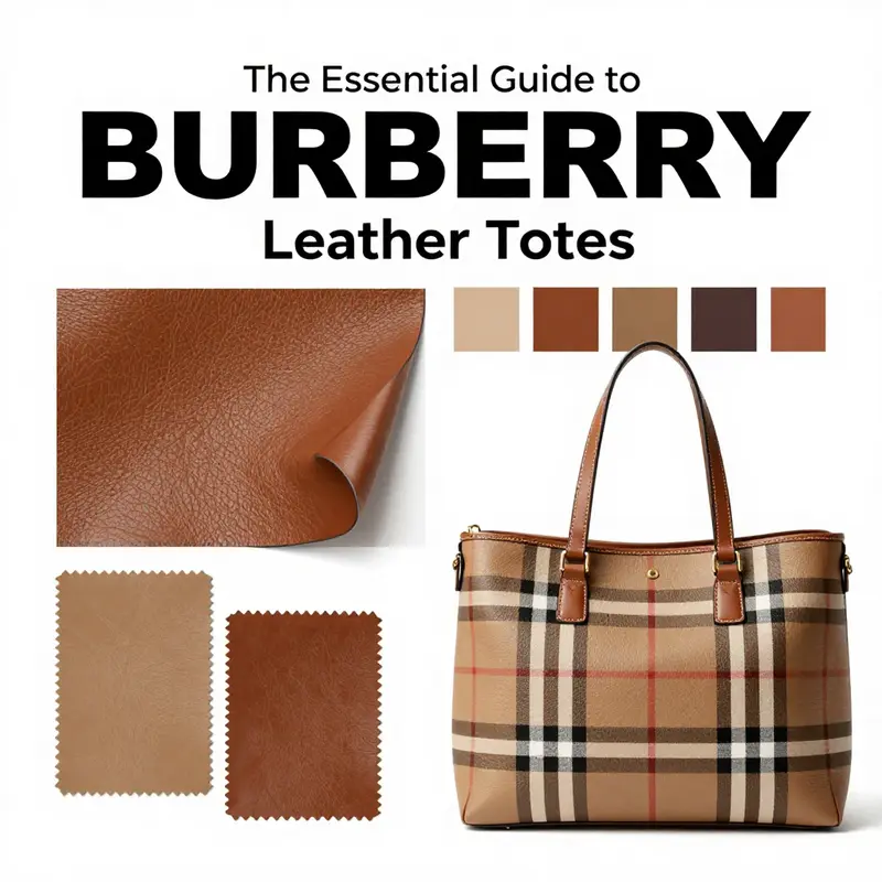 Highlighting the intricate craftsmanship of a Burberry leather tote.