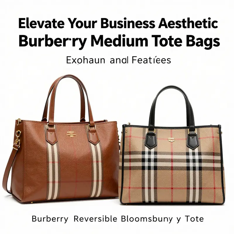 A comparison of the popular variants of Burberry’s medium tote bags, highlighting their unique features and design.