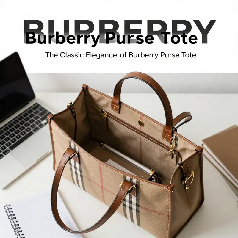 The stylish design of a Burberry purse tote, embodying classic British elegance.
