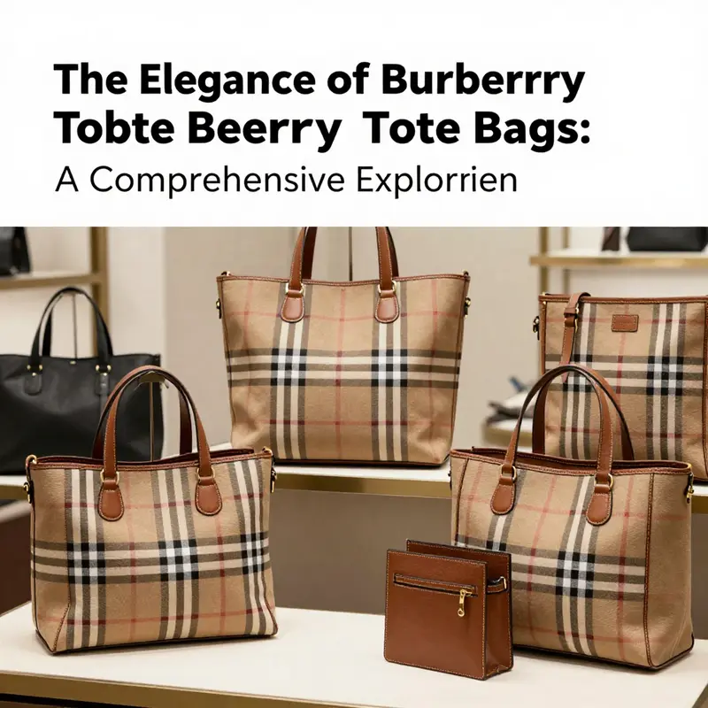 A showcase of the distinct designs and functionality of Burberry tote bags.