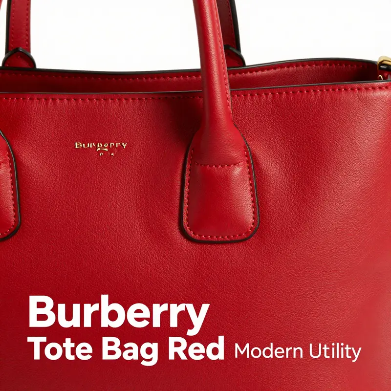 The exquisite design and rich aesthetics of the Burberry Tote Bag Red.