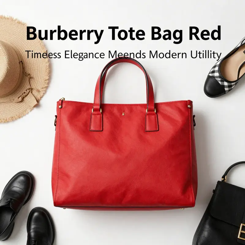 The exquisite design and rich aesthetics of the Burberry Tote Bag Red.