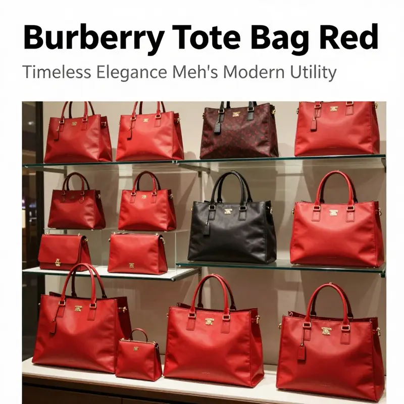 The exquisite design and rich aesthetics of the Burberry Tote Bag Red.