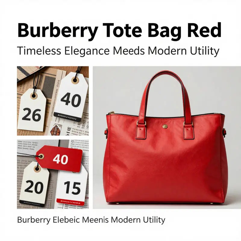 The exquisite design and rich aesthetics of the Burberry Tote Bag Red.
