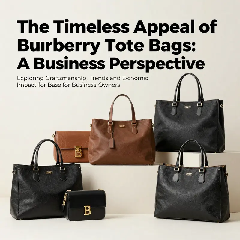 An array of Burberry tote bags displayed against a simple background, highlighting their elegance and craftsmanship.