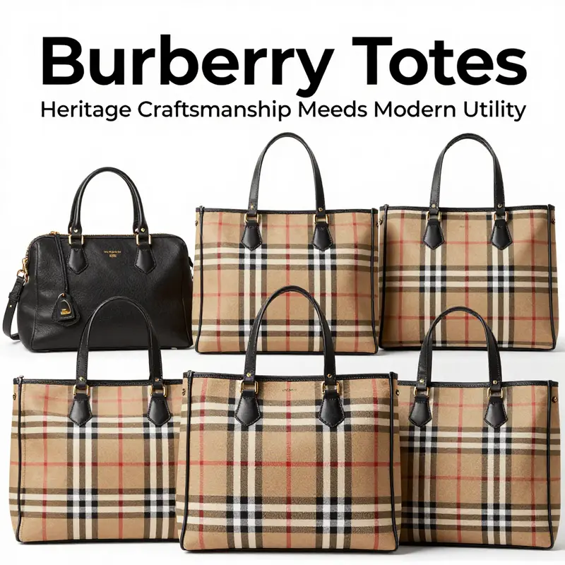 A Burberry tote bag representing the fusion of heritage craftsmanship and modern design.