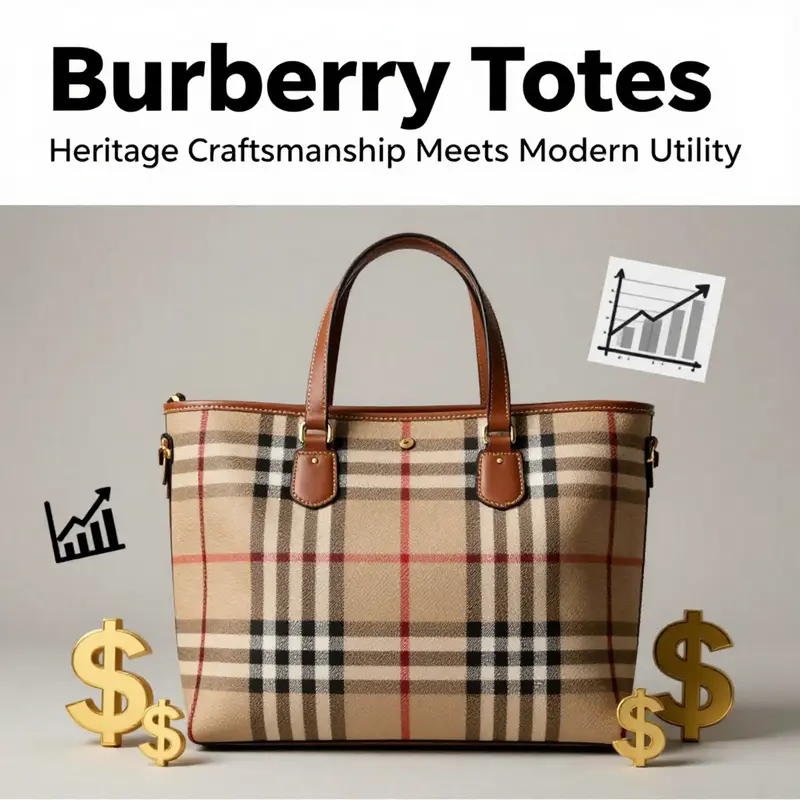 A Burberry tote bag representing the fusion of heritage craftsmanship and modern design.