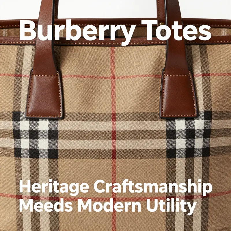 A Burberry tote bag representing the fusion of heritage craftsmanship and modern design.