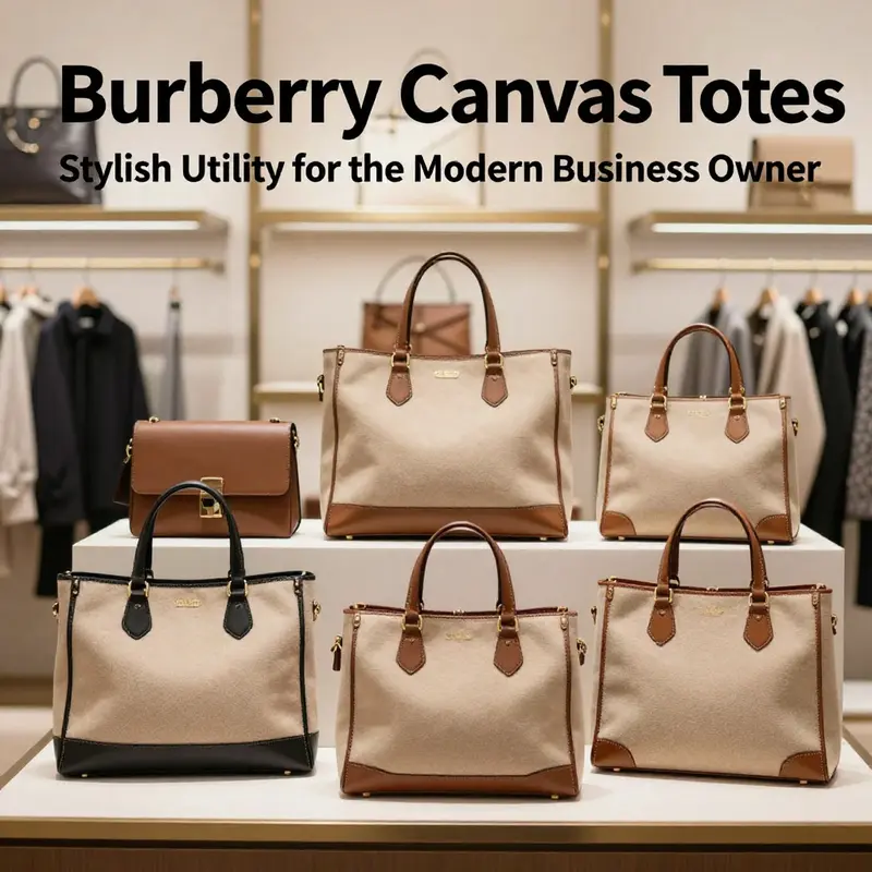 An array of Burberry tote bags displayed in a boutique, showcasing their luxurious appeal.