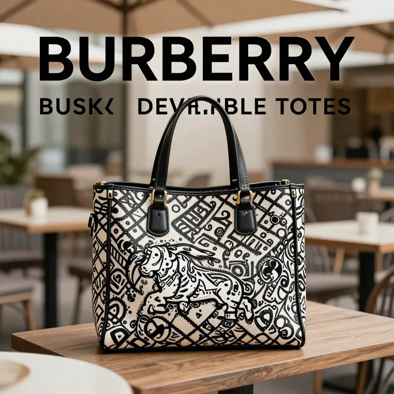 The classic design of the black Burberry tote, featuring its signature embossed check, embodies timeless elegance and sophistication.