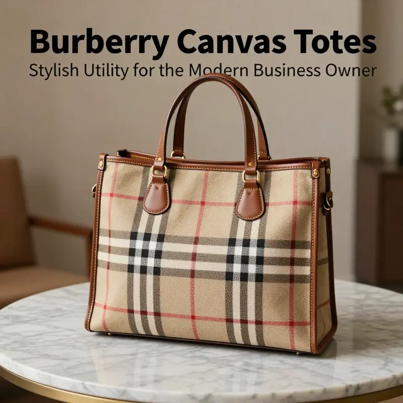 The iconic Burberry canvas tote, showcasing its classic check design and premium craftsmanship.
