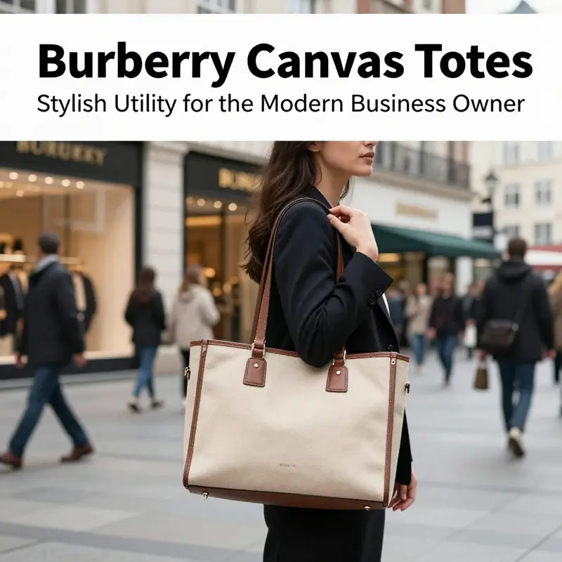 The iconic Burberry canvas tote, showcasing its classic check design and premium craftsmanship.