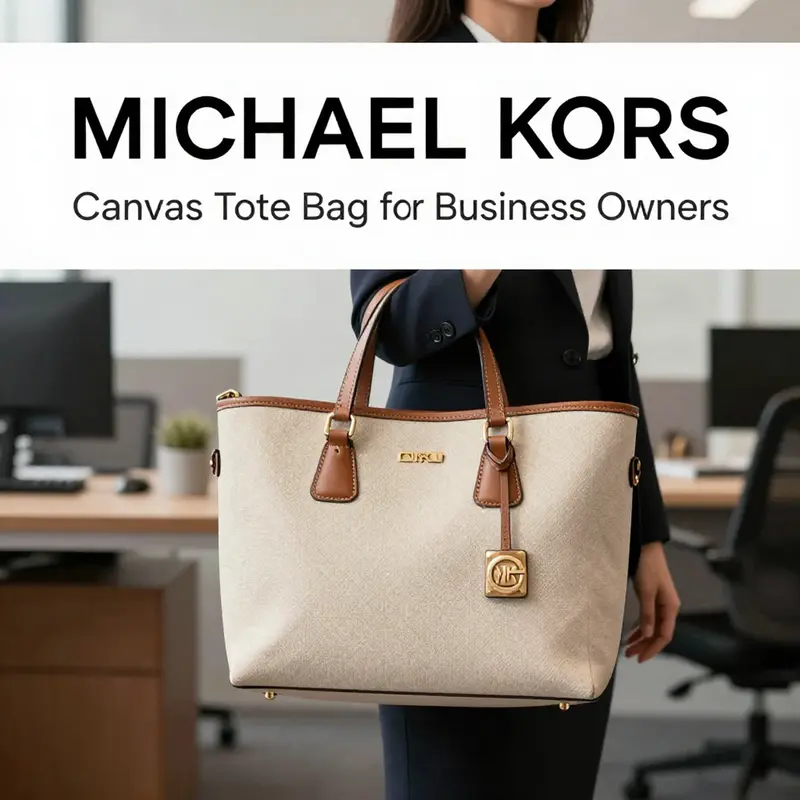 The stylish and spacious Michael Kors Women’s Kensington canvas tote bag, perfect for business and casual use.