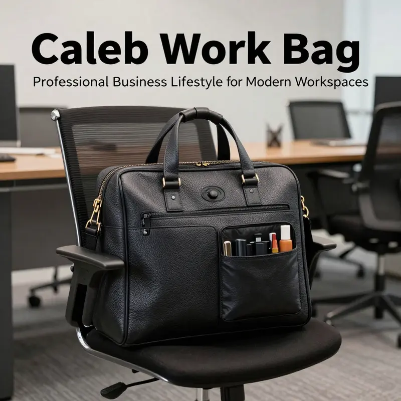 Ludlow Messenger Bag displayed in an elegant office setting, blending functionality with style.