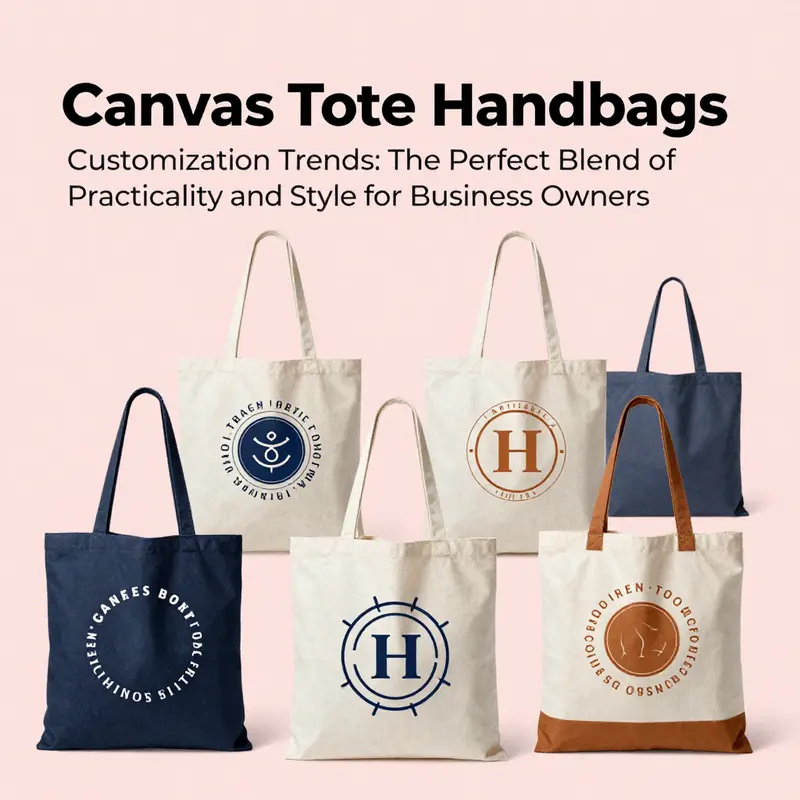 Diverse canvas tote handbags highlighting their design and practical features.