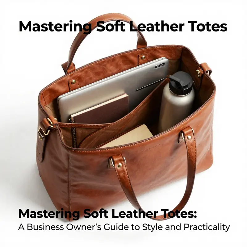 Visual representation of the structural differences between soft and structured leather totes.