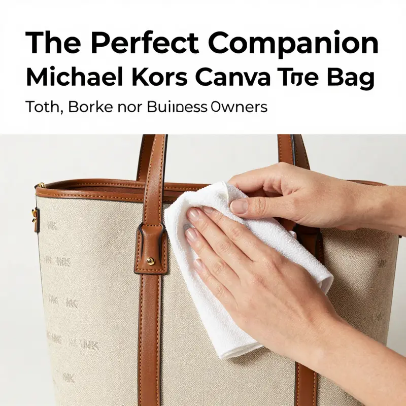The stylish and spacious Michael Kors Women’s Kensington canvas tote bag, perfect for business and casual use.