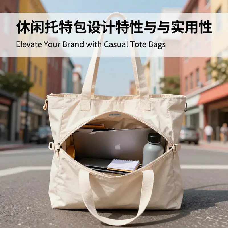 Highlighting the functional design and spaciousness of casual tote bags.