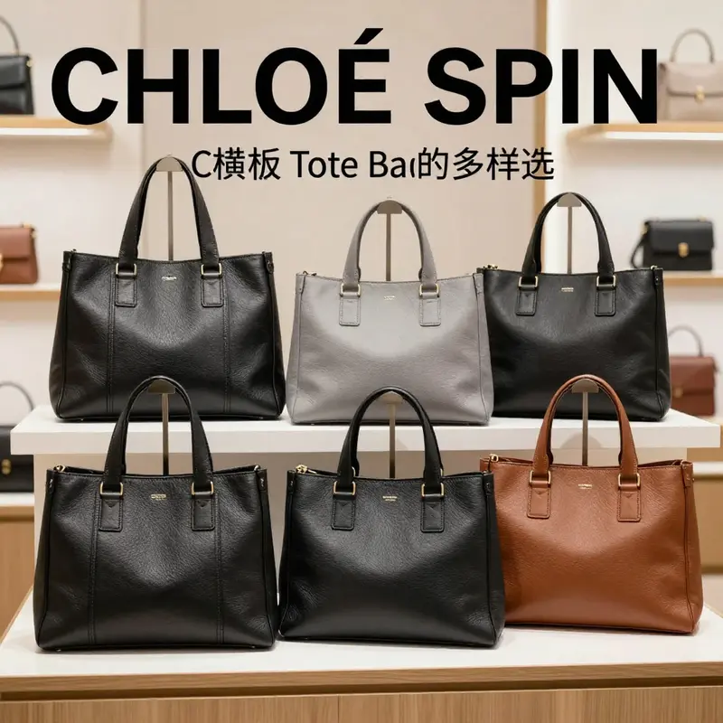 The small CHLOÉ SPIN tote bag, showcasing its elegant design and intricate craftsmanship.