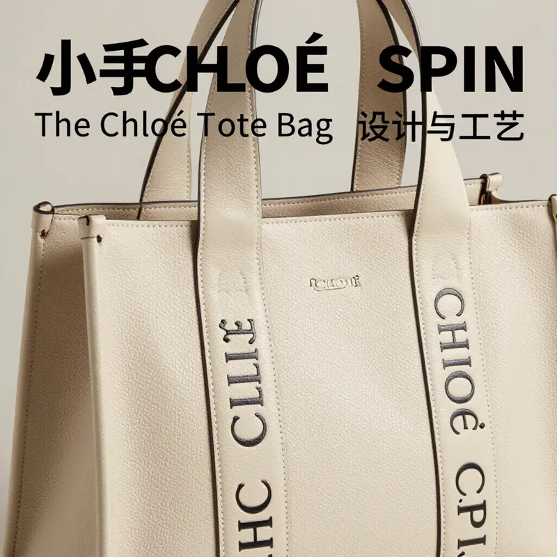 The small CHLOÉ SPIN tote bag, showcasing its elegant design and intricate craftsmanship.