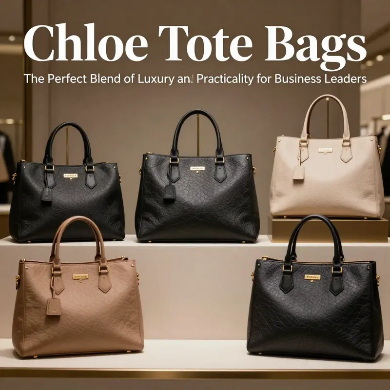 A collection of Chloe Tote Bags artfully arranged in a luxury setting to reflect their essence.
