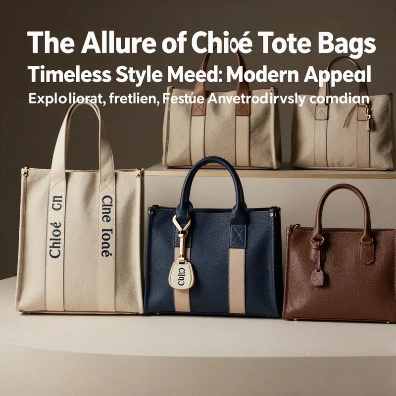 An elegant display of Chloé tote bags in a stylish environment.